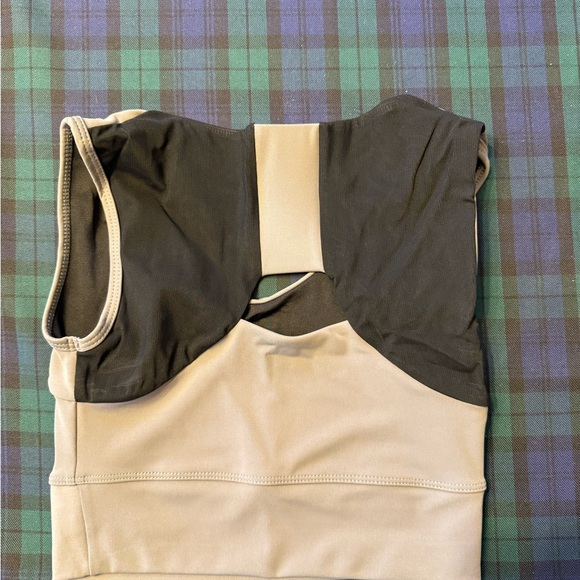 Stylish Beige Sports Bra - Picture 2 of 5